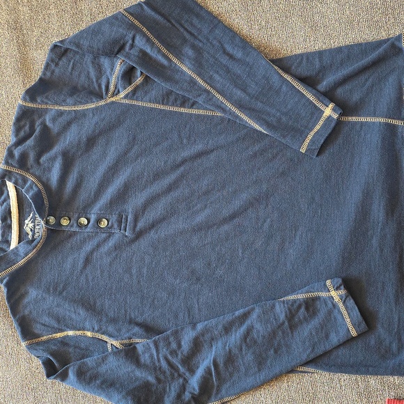 Pacific Trail Navy Blue Henley Shirt - Picture 1 of 2